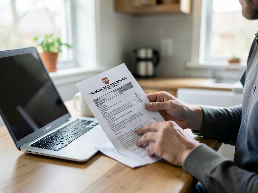 Homeowner checking the date on an expired energy certificate